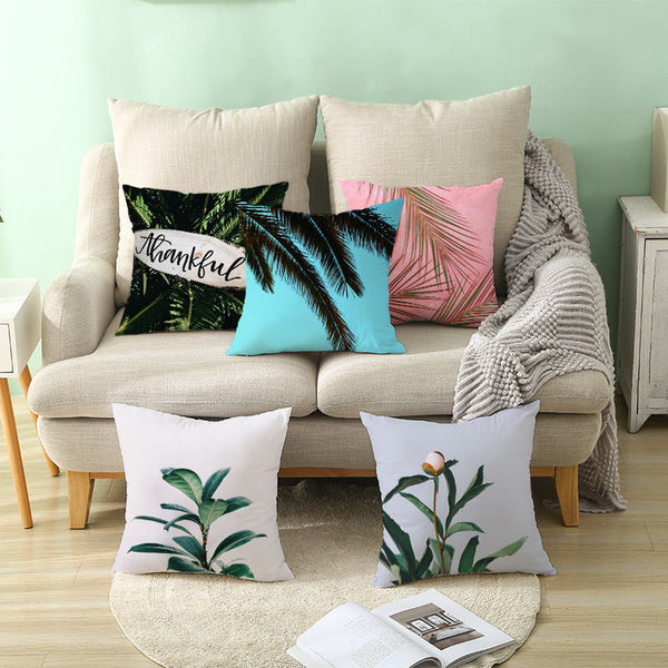 Tropical Plants Pillowcase Decor